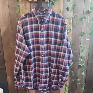 Ralph Lauren Men's Plaid Button-Down Shirt Size XXL